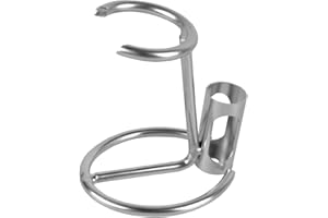 Linkidea Razor Holder Stand, Stainless Steel Shaving Rack for Men's Grooming, Bathroom & Shower Accessories Compatible with Merkur 34HD, Vikings Blade (Silver)