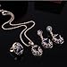EVERRICH Boho Necklace Ring Earrings Beach Wedding Jewelry Sets for Brides Jewelry Sets,3 Pairs