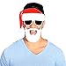 Sun-Staches Santa Claus Sunglasses White Beard Costume Accessory UV 400 One Size Fits Most