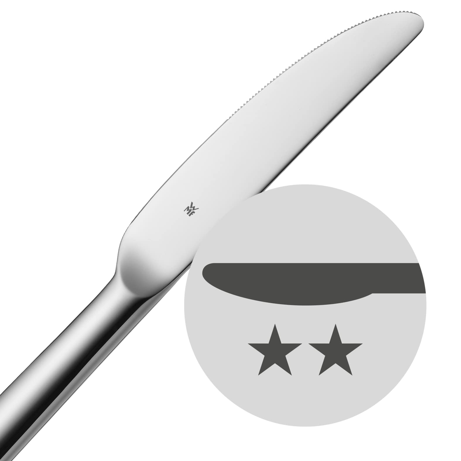 WMF Steakbesteck 12-teilig, Steakbesteck Set für 6 Personen, Steakmesser Set, Steakgabel, Cromargan Edelstahl poliert, Grillbesteck in Holzkiste 3