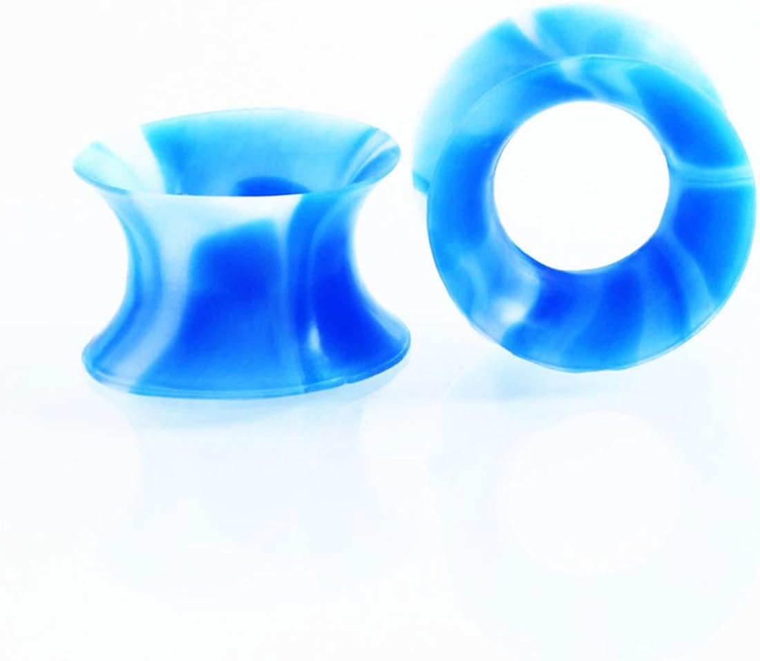 BOOM Silicone Ear Tunnels Flesh Tunnels 20Pcs Stretchers Plugs for Men/Women Gauges Kit Ultra Thin Body Piercing 2ga-5/8(6mm-20mm) - Image 4