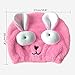 G2PLUS Hair Drying Towel for Kids, Microfiber Absorbent Cartoon Hair Towel Wrap for Children Shower Bath (Pink)