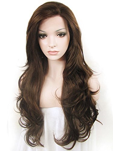 Ebingoo Natural Brown Synthetic Lace Front Wig Body Wave Heat Resistant Brazilian Hair Women s Wigs