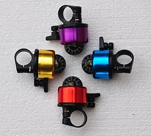 Aszune Bicycle Cycling Bell Ring Aluminium Alloy Bike Handlebar Bell with Gradienter Compass (Red)