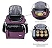 MIER 2 Compartment Lunch Bag for Men Women, Leakproof Insulated Cooler Bag for Work, Purple, Medium
