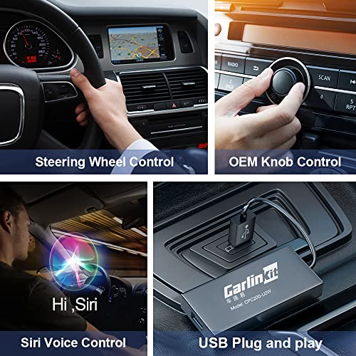 CarlinKit 2.0 Wireless CarPlay Adapter dongle for Audi Factory Wired