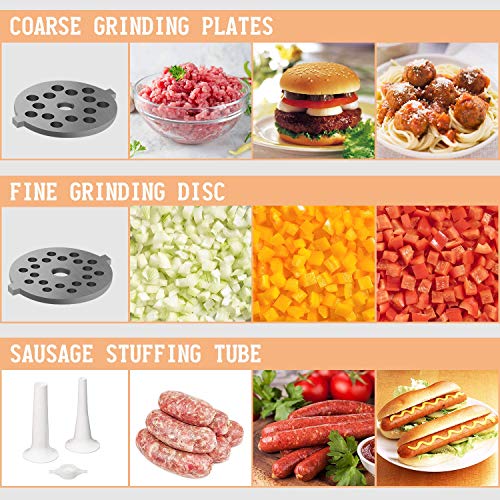 Antree Food Meat Grinder Attachment for KitchenAid Stand Mixer Including Sausage Stuffer Accessories (Renewed)