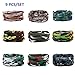 Kalily Pack of 9pcs/6pcs Headband Bandana - Versatile 16-in-1 Lightweight Sports & Casual Headwear -Neck Gaiter, Balaclava, Helmet Liner, Face Mask