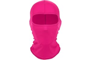 Kewucn Balaclava Ski Mask Full Face, UV & Wind Protection Face Mask for Summer Hot Weather, Breathable & Lightweight Balaclava Face Mask Cycling Motorcycle for Men Women (Rose Red)