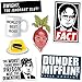 Daft Office Sticker Pack Schrute Farms Dwight Boss Mug Jello (7 Stickers Series 1)