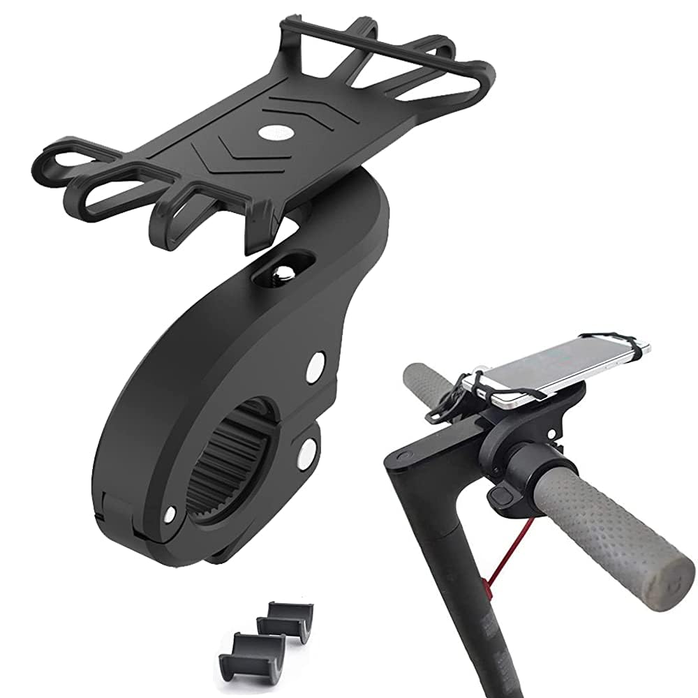 Tmom Universal Phone Holder Mount Stand Bracket for Xiaomi Mijia M365 / M365 Pro/Pro 2 / 1S / ‎Essential Electric Scooter Anti-Slip 360 Rotation