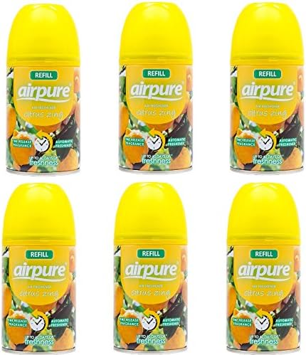 airpure Freshmatic Refills 250ml Citrus Zing 6-Pack Airwick Compatible