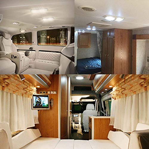 Ultra Bright T10 921 912 LED Bulb for RV Indoor Lights Camper Trailer Motorhome and Marine Boat 12V Interior Dome Light (Pack of 10, Natural White)