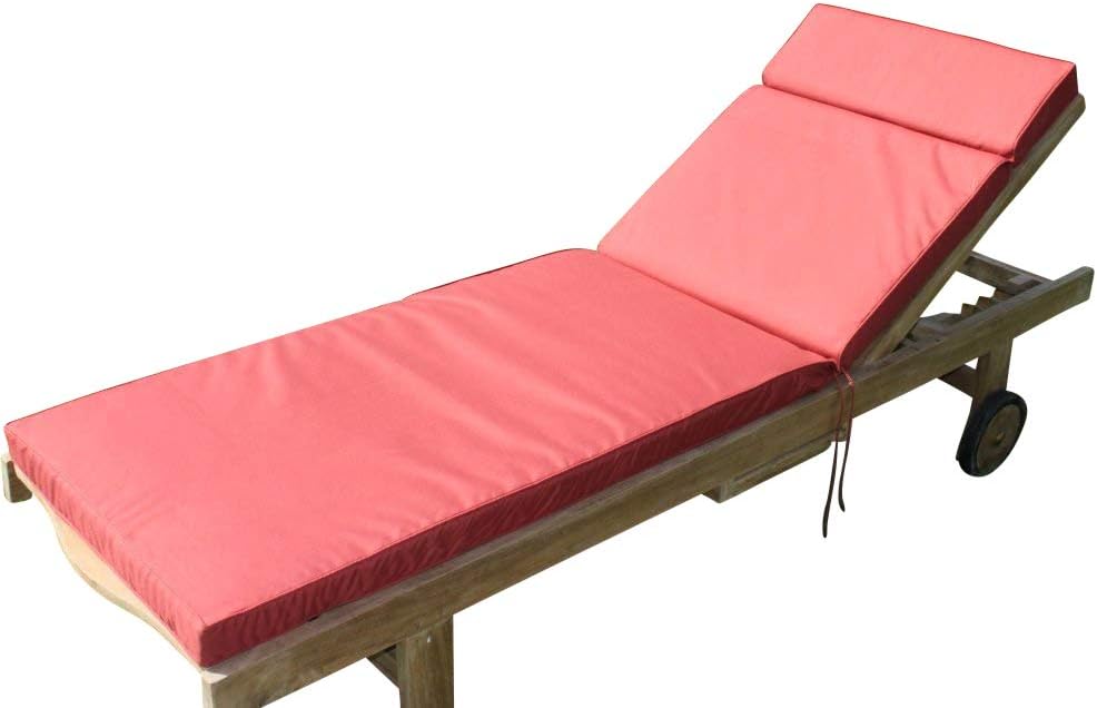 Garden Furniture Cushion- Cushion for Garden Sun Lounger Chair in Terracotta