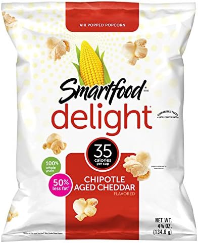 Smartfood Delight Chipotle Aged Cheddar Popcorn 4.75 oz. 50% Less Fat (1 Bag)