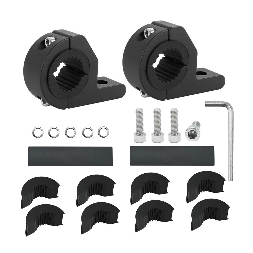 Hoypeyfiy Universal Bull Bar Mounting Bracket Clamp 2PCS 19-30mm for LED or HID work light bar, UHF Antenna, driving light, fog light