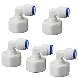 1/2" Female Thread Elbow x 1/4" PE Hose OD Push-In
