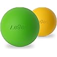 Massage Lacrosse Balls for Myofascial Release,Yoga Deep Tissue Massage,Trigger Point Therapy and Foot Plantar Fasciitis,Muscle Soreness Massager Ball (2Pack, Yellow and Green)