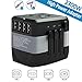 Travel Adapter International Power Adapter w/4 Fast Charging USB 3.0 Ports, Universal Power Adapter All in One Universal Travel Plug Adapter for USA EU UK AUS Over 170 Countries