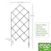 Achla Designs FT-30 Freestanding Lattice Wrought Iron Garden Trellis, Graphite