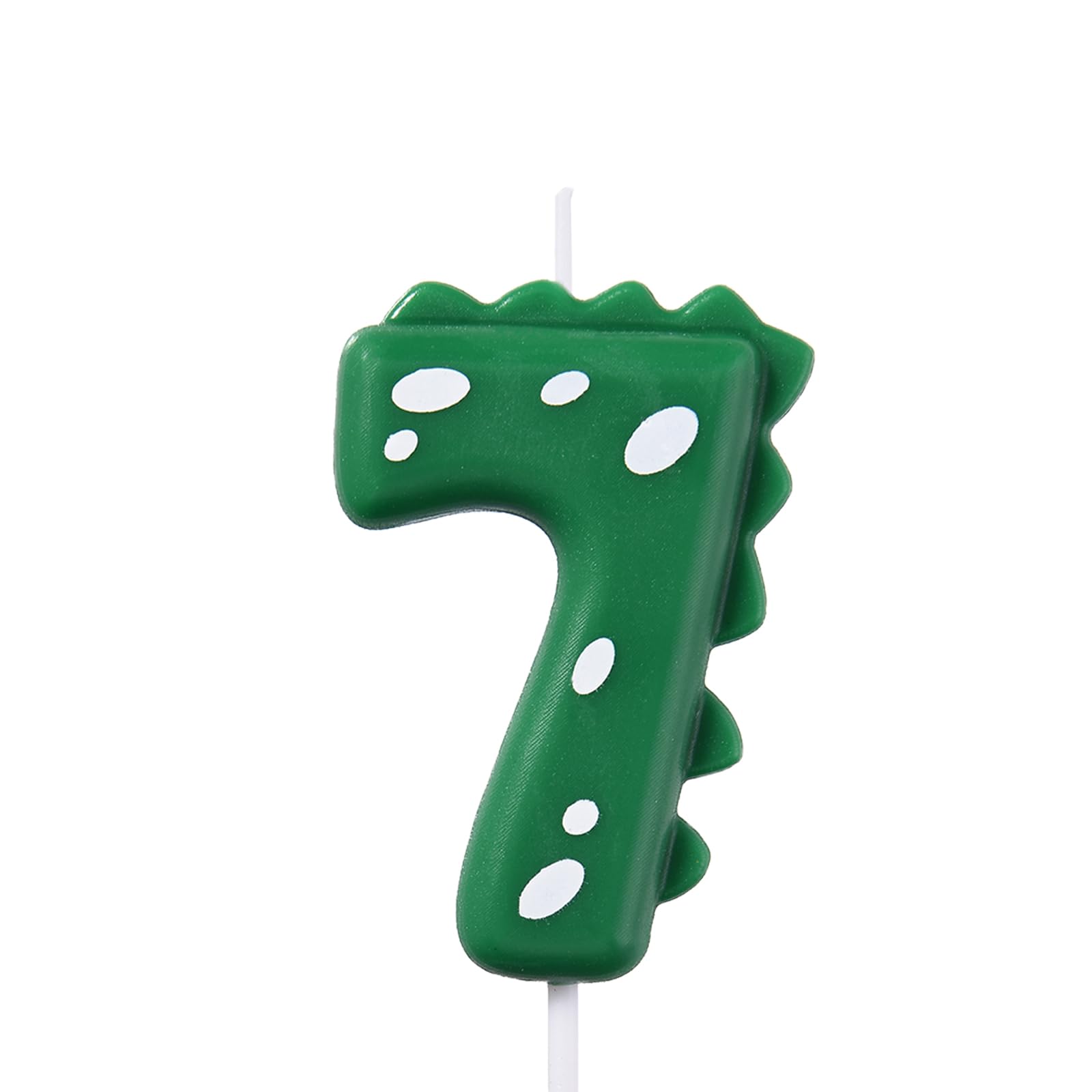 Photo 1 of 2.76 Inch Green 7 Dinosaur Birthday Candle, Dinosaur Birthday Decorations, Dinosaur Number Candles,7th Cake Topper for Boys Girls Birthday Party Decorations Theme Party