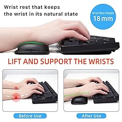 PU Black Wrist Rest Pad Ergonomic Support Cute