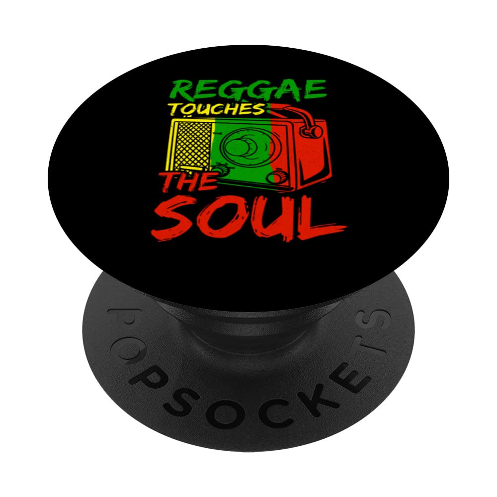 Reggae Touches The Soul Reggae & Rasta Music Lover PopSockets Swappable PopGrip