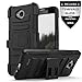 LG Fiesta Case/LG Fiesta 2 Case/LG X Charge Case/LG X Power 2 Case with Tempered Glass Screen Protector,IDEA LINE Heavy Duty Armor Shock Proof Combo Holster Kickstand Belt Clip - Black