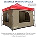 Camping Tent attaches to any 10'x10' Pop Up Canopy Tent w/4 Walls, Solid Ceiling, PVC Floor, 2 Doors,& 4 Windows