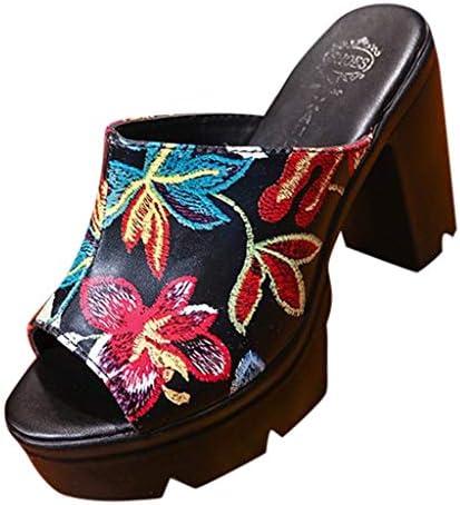 Women's Shoes Ladies Walk Leather Lined Peep Toe Mid Wedge Heel High Slip On Mules Sandals Size 35-39