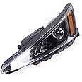 Fetcoi Halogen Projector Headlight Headlamp, Left Driver Side Headlight, Replacement for 2019-2020 Elantra, 92101-F3500, 92101F3500