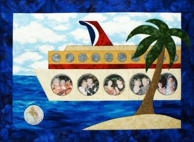 Cruising - NEW Form of Foundation Paper Piecing (Picture Piecing) Pattern - 22" x 30" Quilt Block