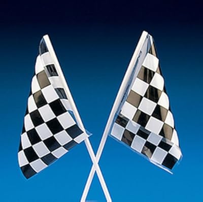 12 Black and White Checkered Racing Nascar Flags Party Favors Loot Bags