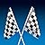 12 Black and White Checkered Racing Nascar Flags Party Favors Loot Bags