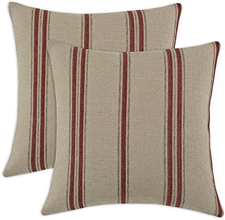 Brite Ideas Living &amp; Company KE Fiber Pillow, 17 by 17-Inch, Rafting Pearl, Set of 2