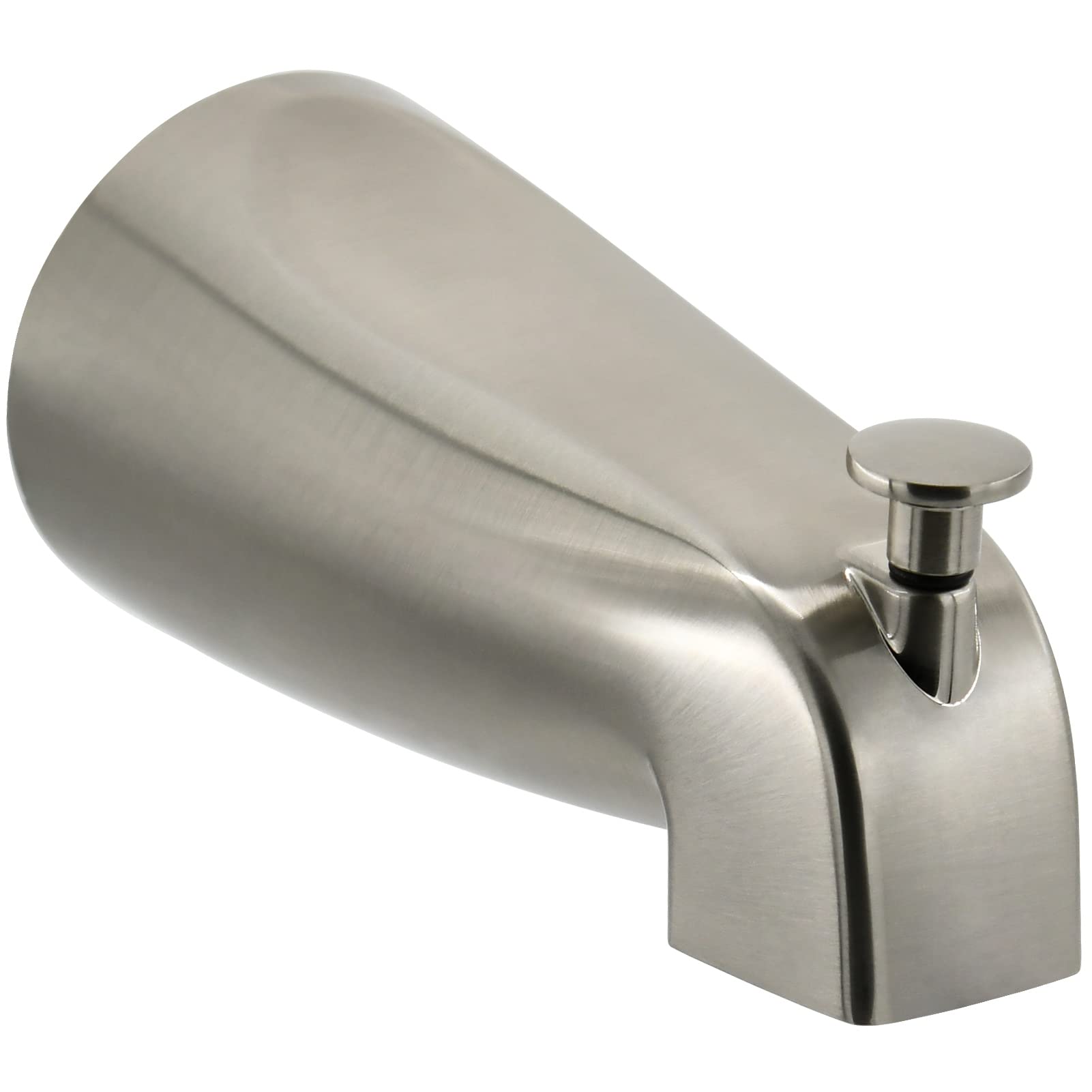 Photo 1 of Slip Fit Tub Spout with Pull-Up Diverter for 1/2 inch Copper Tube, Brushed Nickel