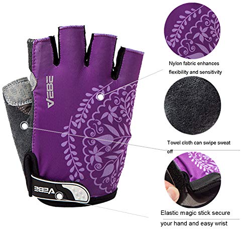VEBE-Women-Biking-Cycling-Gloves-Non-Slip-Shockproof-Short-Finger-Gloves-Outdoor-Riding-Mountain-Bike-Equipment-Sports-Accessories