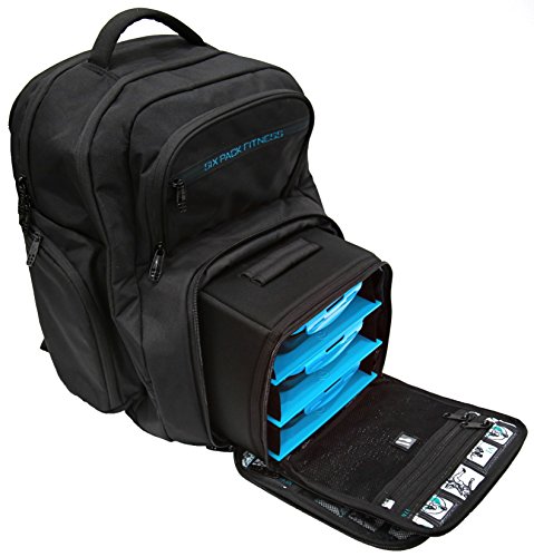 6 Pack Fitness Expedition Backpack W/ Removable Meal Management System 300 Black/Neon Blue w/ Bonus ZogoSportz Cyclone Shaker