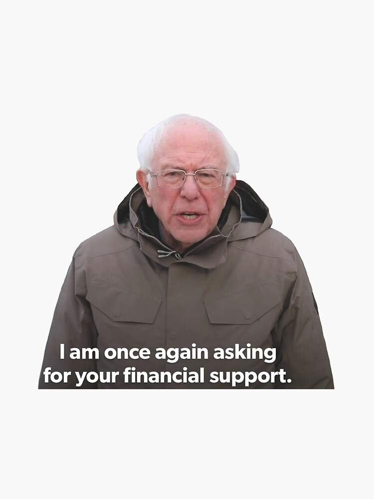 Hot Bernie Sanders Financial Support Meme Vinyl Decal Bumper Sticker Wall Laptop Window Sticker 5 Deals Sale Agallasgastrofood Com