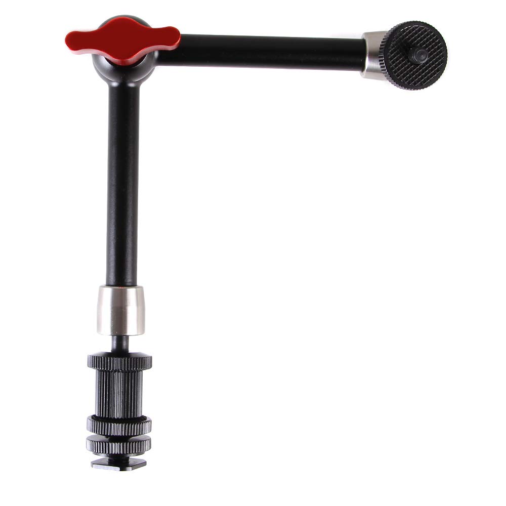 Hersmay 11 Inch Magic Arm Camera Mount Clamp Tripod Ball Head Arm with 1/4-inch Thread Screw for DSLR Camera Rig LED Light Flash Light LCD Monitor EVF,Max Load 5 kg