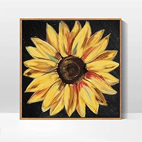 Framed Canvas Wall Art for Living Room, Bedroom Daisy Theme Canvas Prints for Home Decoration Ready to Hang - 16x16 inches