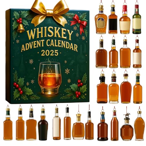 Whiskey Advent Calendar 2025, Beer & Whiskey Lover's Advent Calendars, 24 Days of Christmas Advent Calendar Boxes, A Daily Tasting Journey Through the World of Whiskey