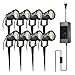 ZUCKEO 5W LED Landscape Lights with Transformer 12V 24V Waterproof Garden Pathway Lights Warm White Walls Trees Flags Outdoor Spotlights with Spike Stand (8 Pack with Transformer)…