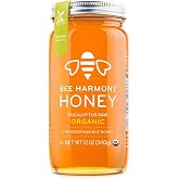 BEE HARMONY Eucalyptus Raw Organic Honey, 12 OZ