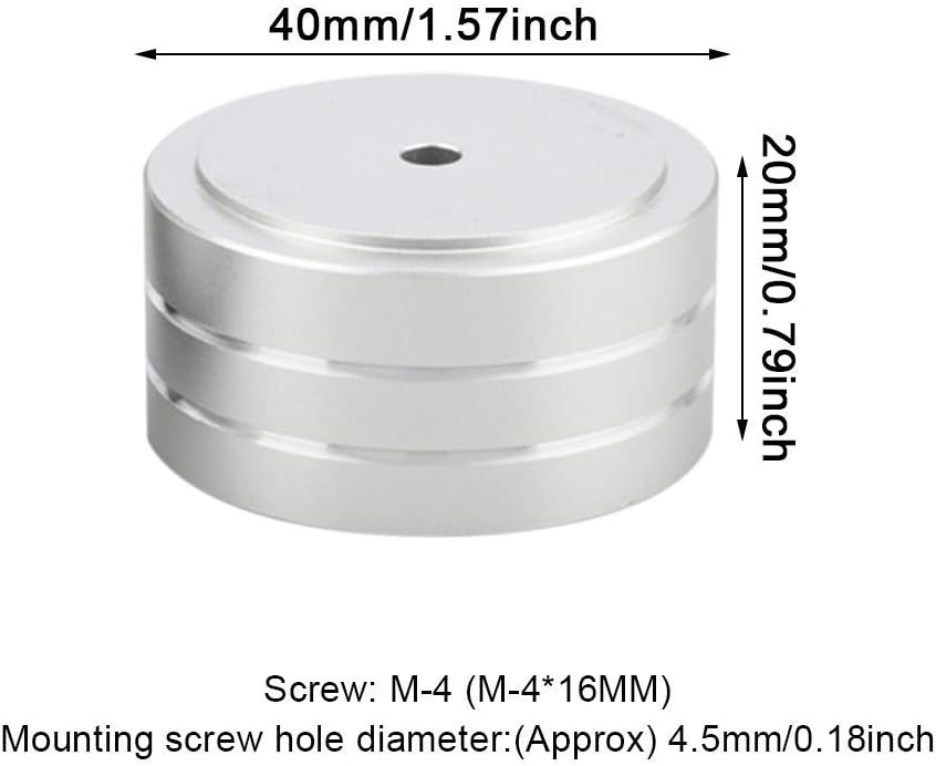 MOVKZACV 4pcs 40x20mm Aluminum Speaker Isolation Feet Pad - View #14