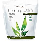 Nutiva Organic, Cold-Processed Hemp Protein from non-GMO, Sustainably Farmed Canadian Hempseed, Hi-Fiber, 3-Pound Bag