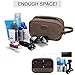 TOUPONS Men's Travel Toiletry Organizer Bag Canvas Shaving Dopp Kit TSA Approved (Coffee)