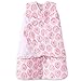 Halo Micro Fleece Sleepsack Swaddle Wearable Blanket, Pink Floral Medallions, Newborn