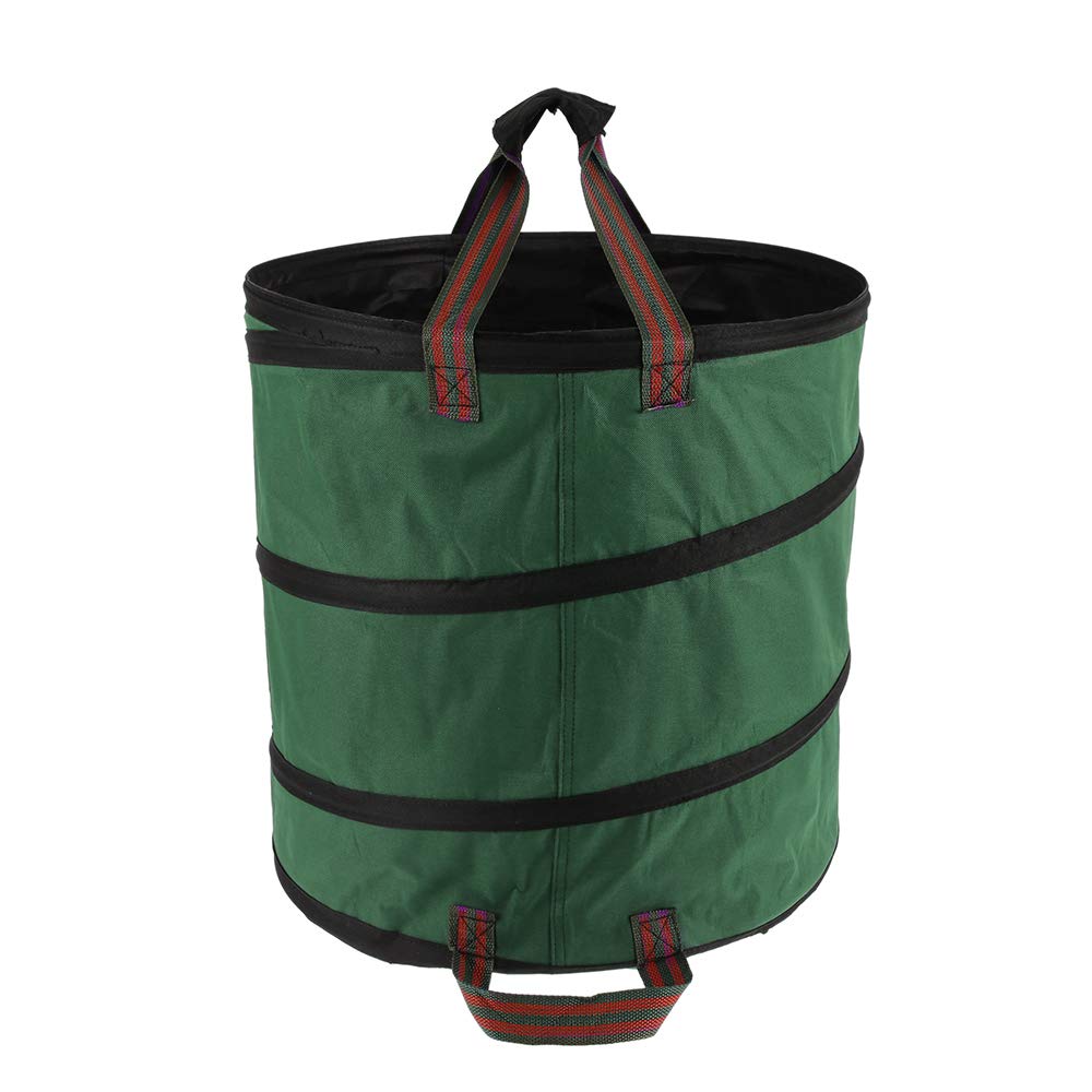 bottlewise Garden Waste Bags, Garden Pop-Up Trash Can, Foldable Heavy Duty Pop Up Garden Waste Refuse Rubbish Bag With Handles, 85L Portable Waterproof Garbage Leaf Container for Outdoor Lawn