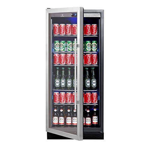 KingsBottle Beverage & Beer Glass Door Cooler 198.4 Pounds Fridge for